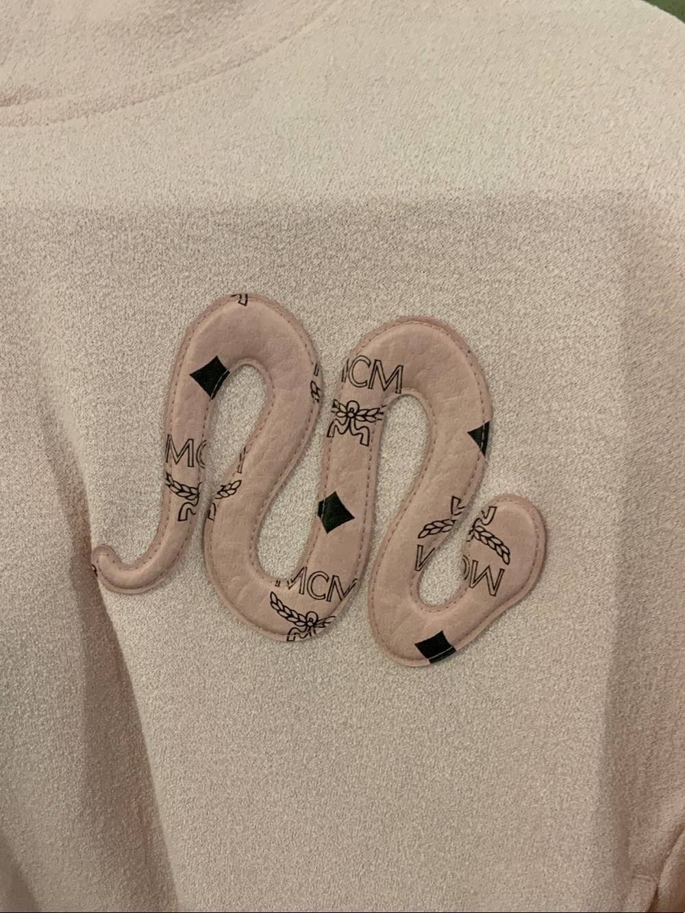 MCM Pale Pink Hooded Pullover Sweatshirt. NWT - Picture 3 of 10